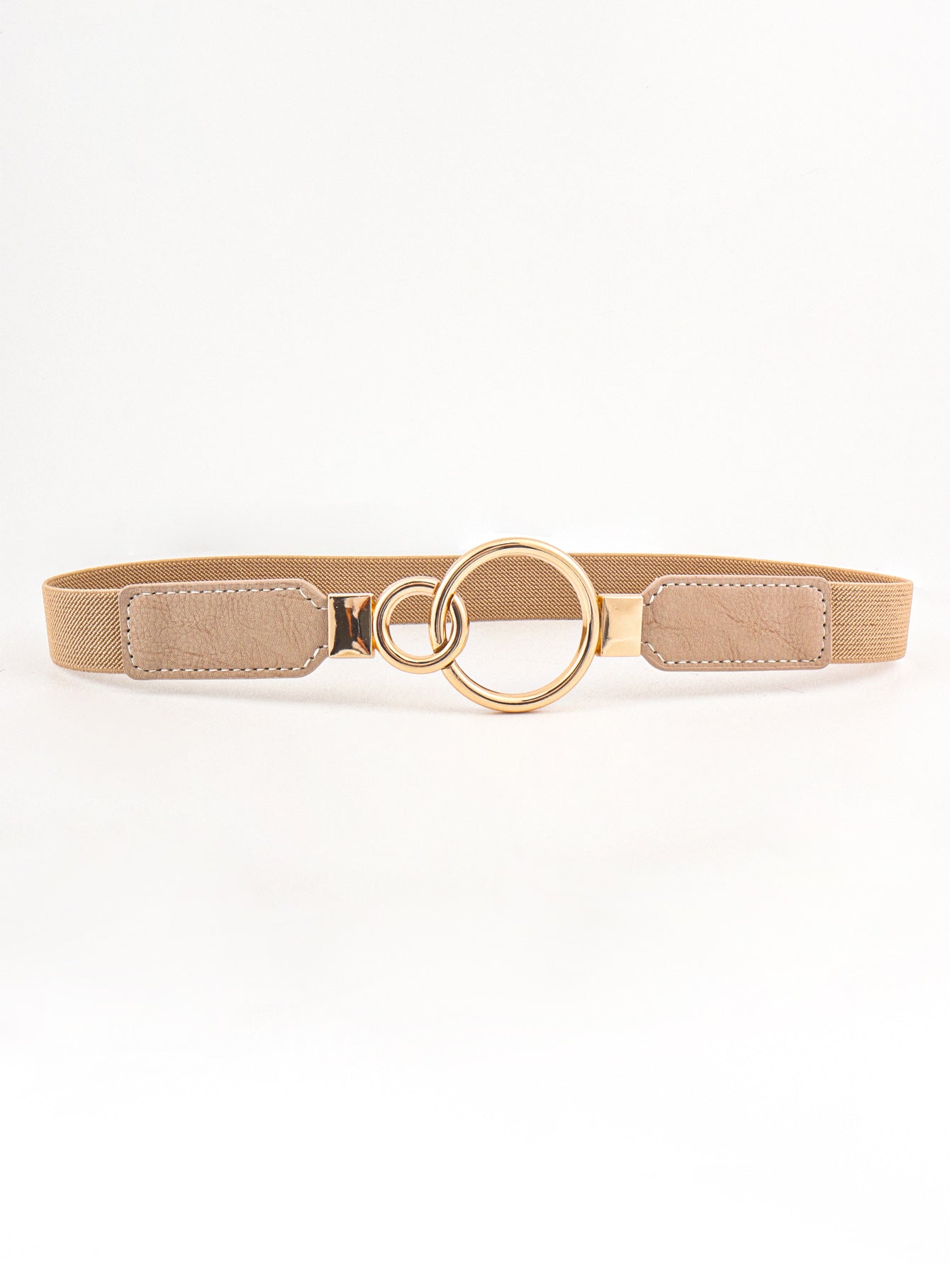 Double Ring Buckle Elastic PU Belt - Ryzela