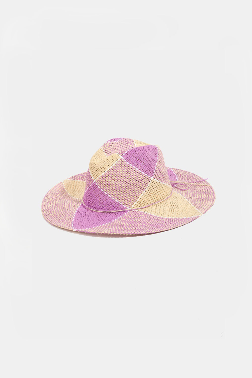 Fame Contrast Straw Braid Hat - Ryzela