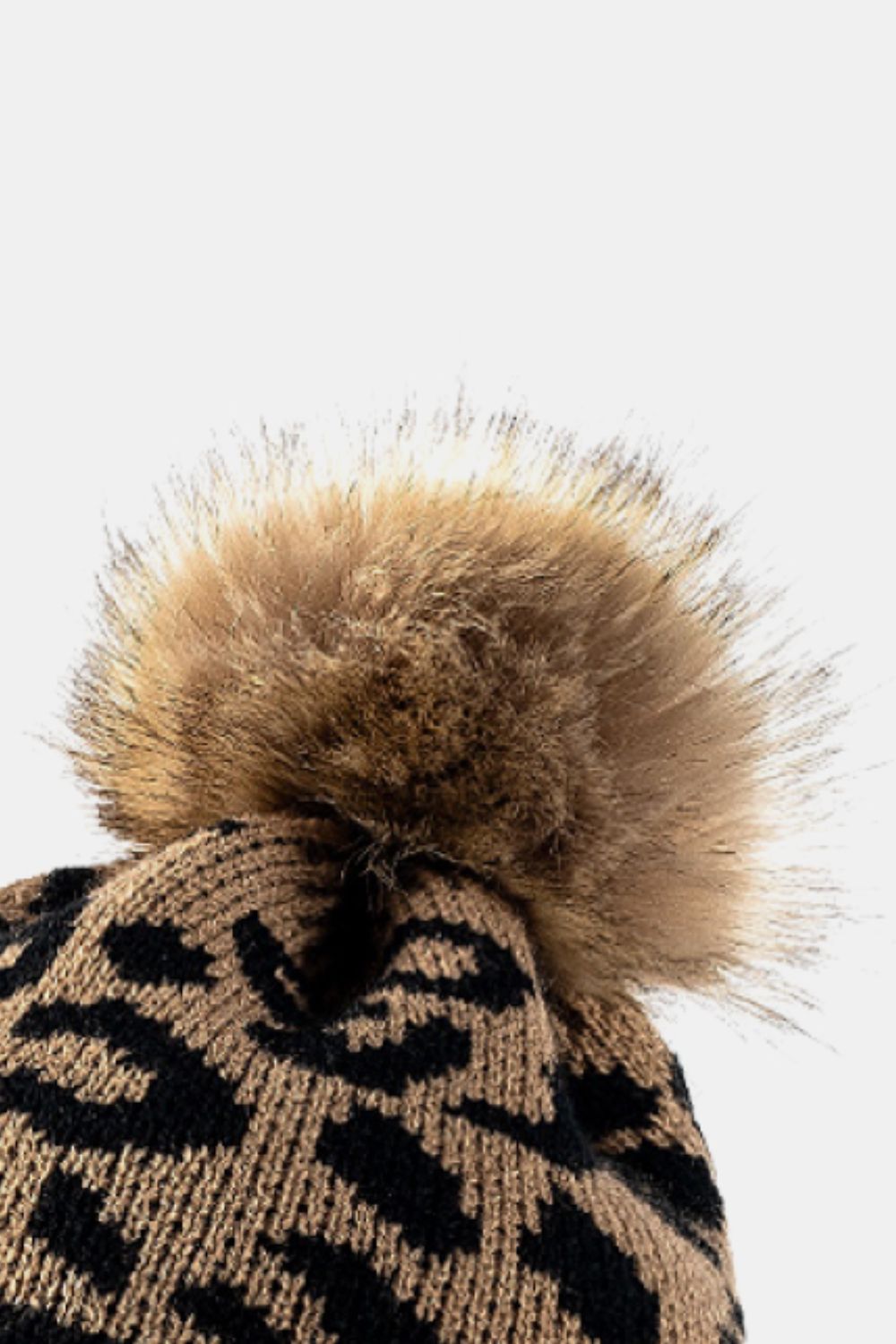 Leopard Pom-Pom Cuffed Beanie - Ryzela