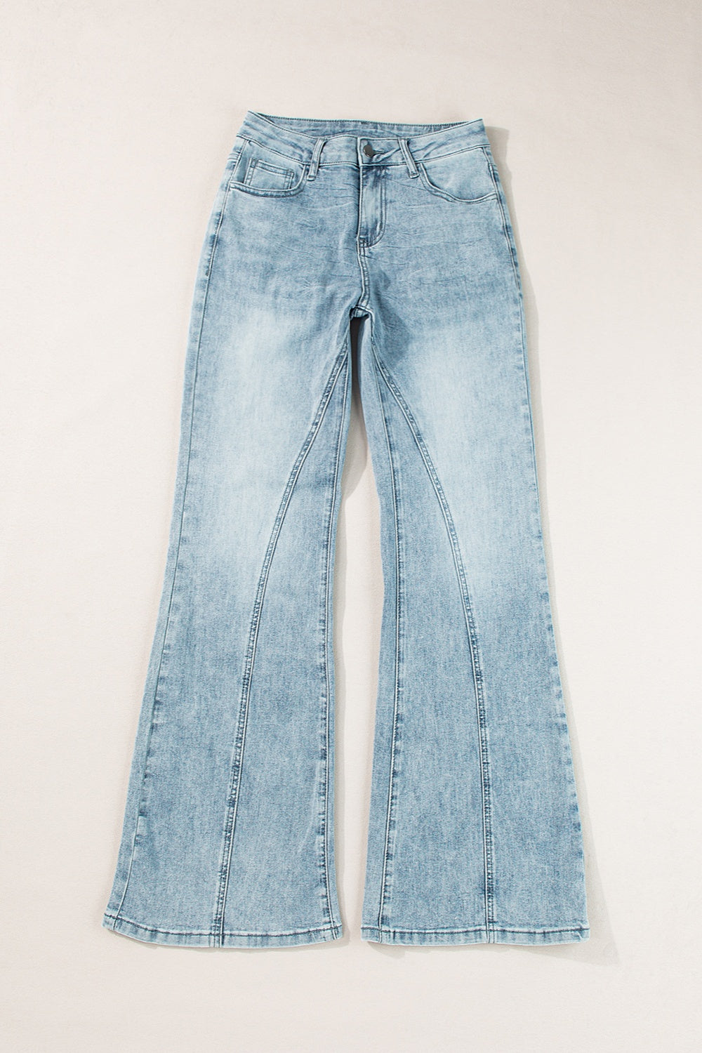 High Waist Bootcut Jeans with Pockets - Ryzela