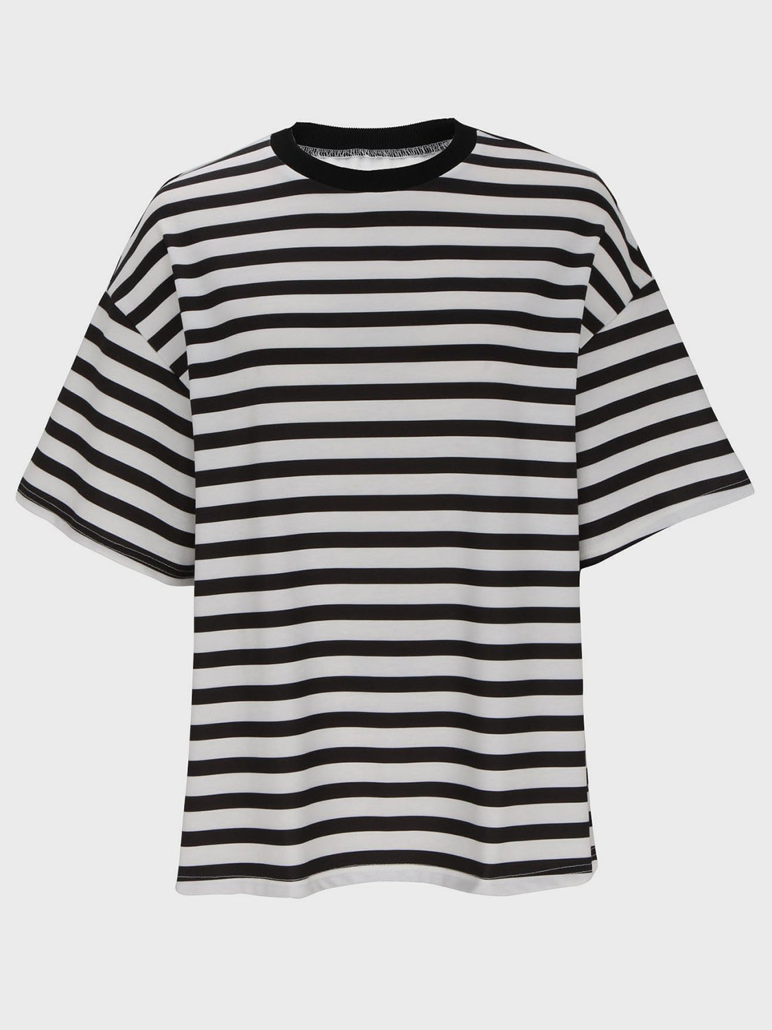 Striped Round Neck Half Sleeve T-Shirt - Ryzela