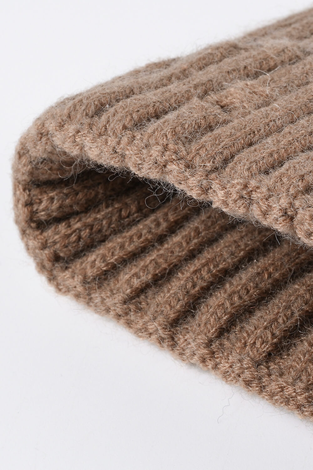 Distressed Rib-Knit Beanie - Ryzela