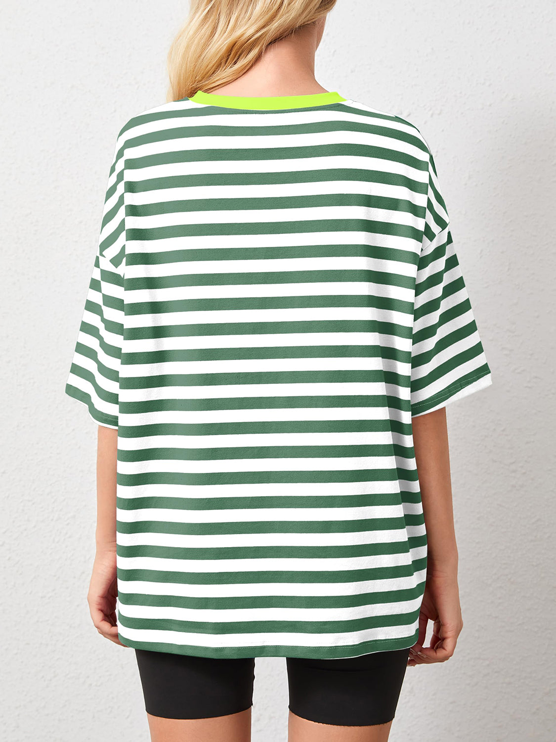 Striped Round Neck Half Sleeve T-Shirt - Ryzela