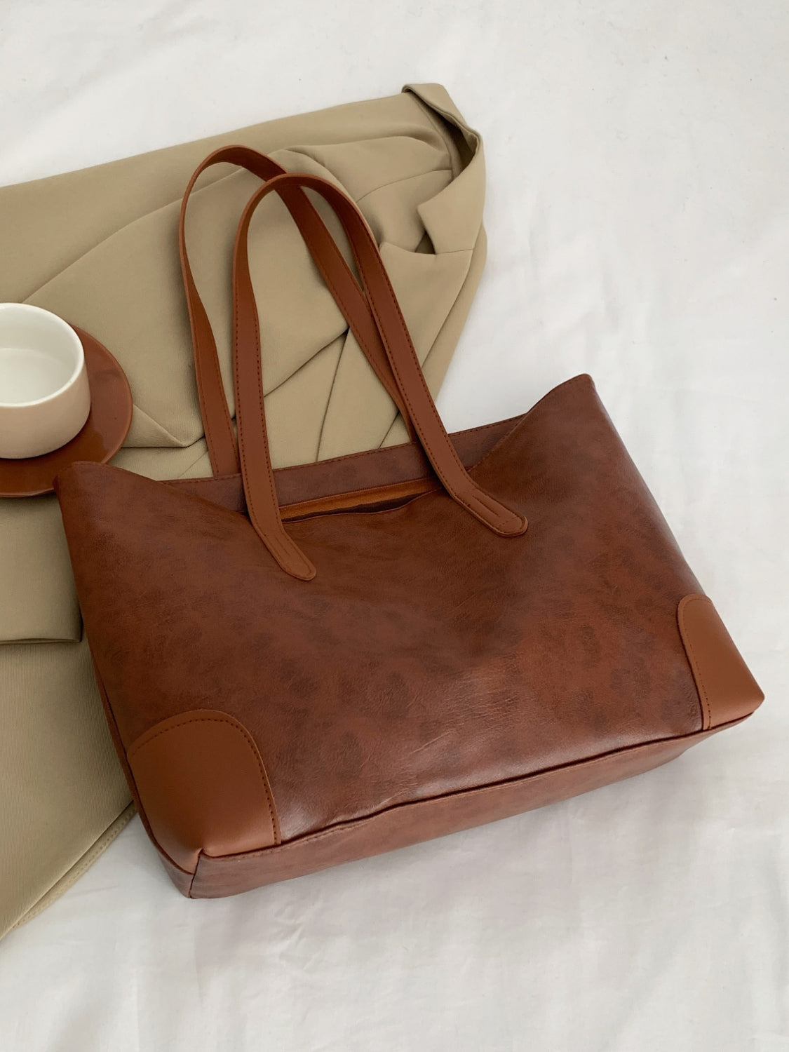 PU Leather Medium Tote Bag - Ryzela