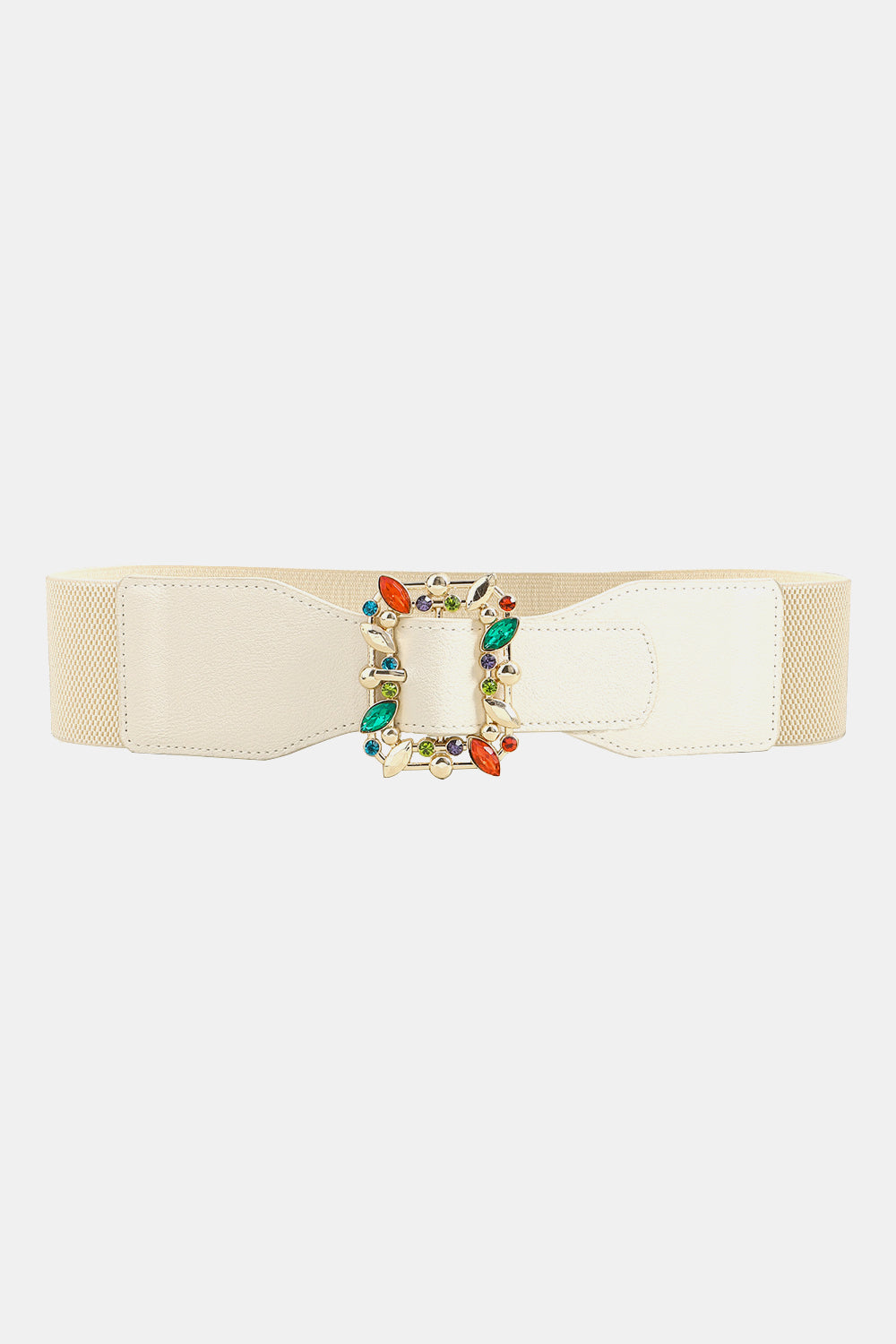 Multicolored Leaf Buckle Elastic Belt - Ryzela