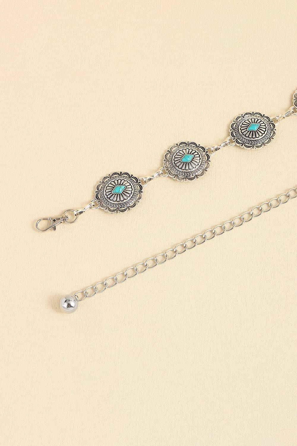 Vintage Turquoise Alloy Belt - Ryzela