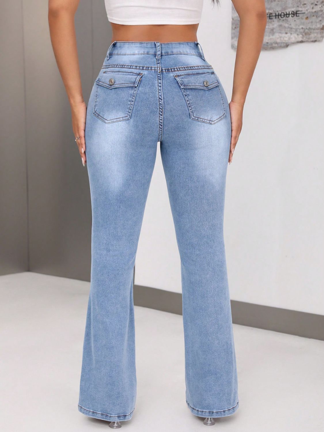 Bootcut Jeans with Pockets - Ryzela