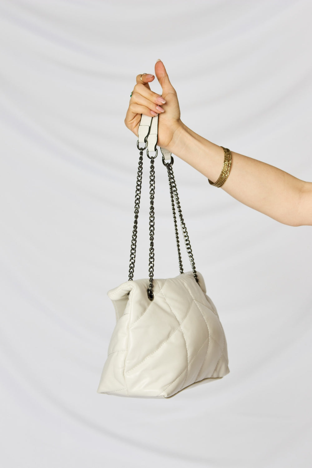 SHOMICO PU Leather Chain Handbag - Ryzela