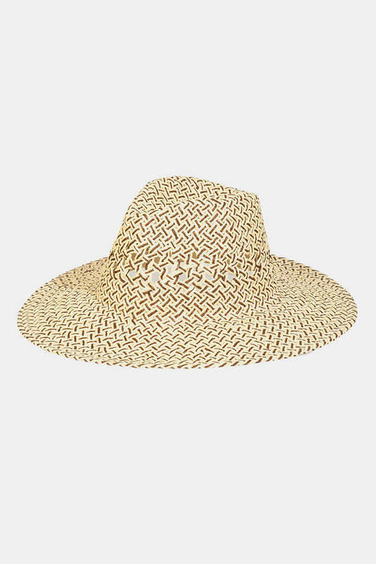 Fame Cutout Woven Straw Hat - Ryzela