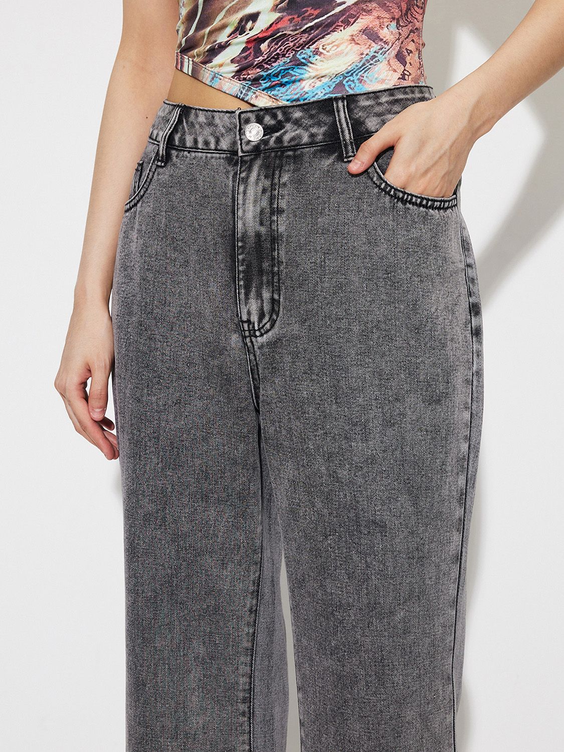 High Waist Bootcut Jeans with Pockets - Ryzela