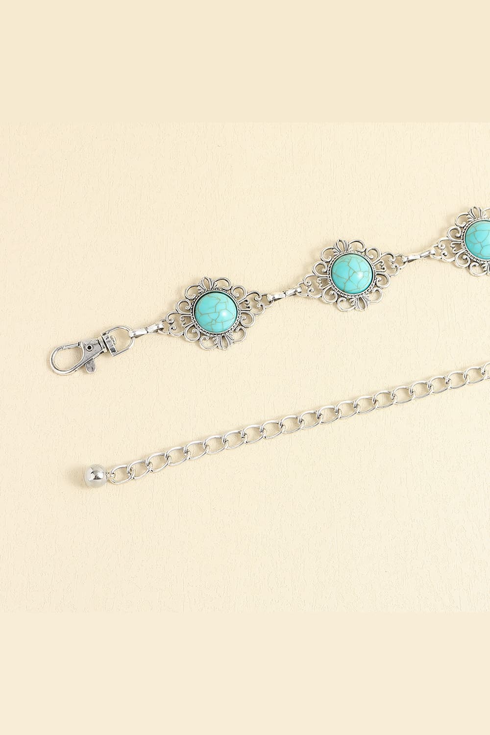 Vintage Turquoise Alloy Belt - Ryzela