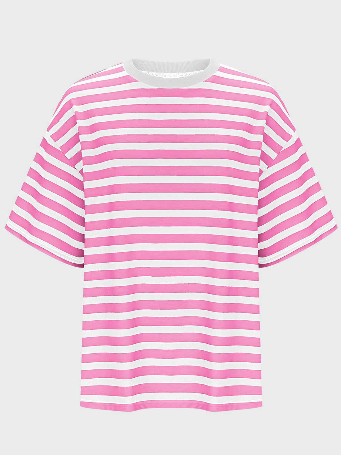 Striped Round Neck Half Sleeve T-Shirt - Ryzela