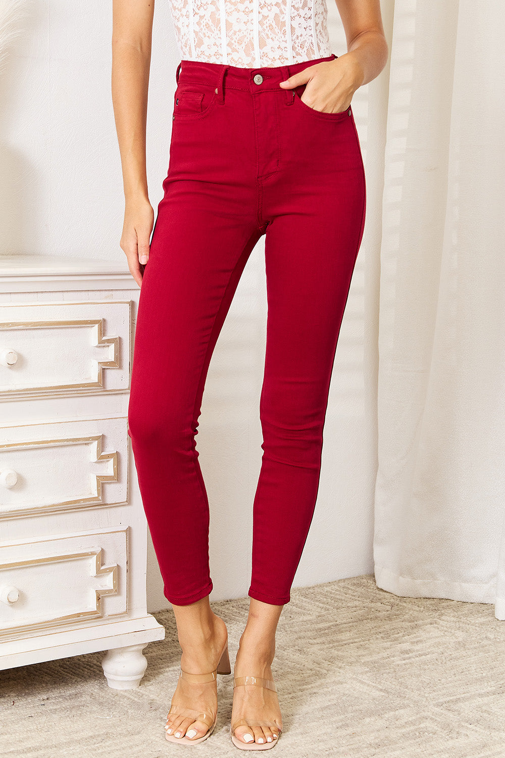 Judy Blue Full Size High Waist Tummy Control Skinny Jeans - Ryzela