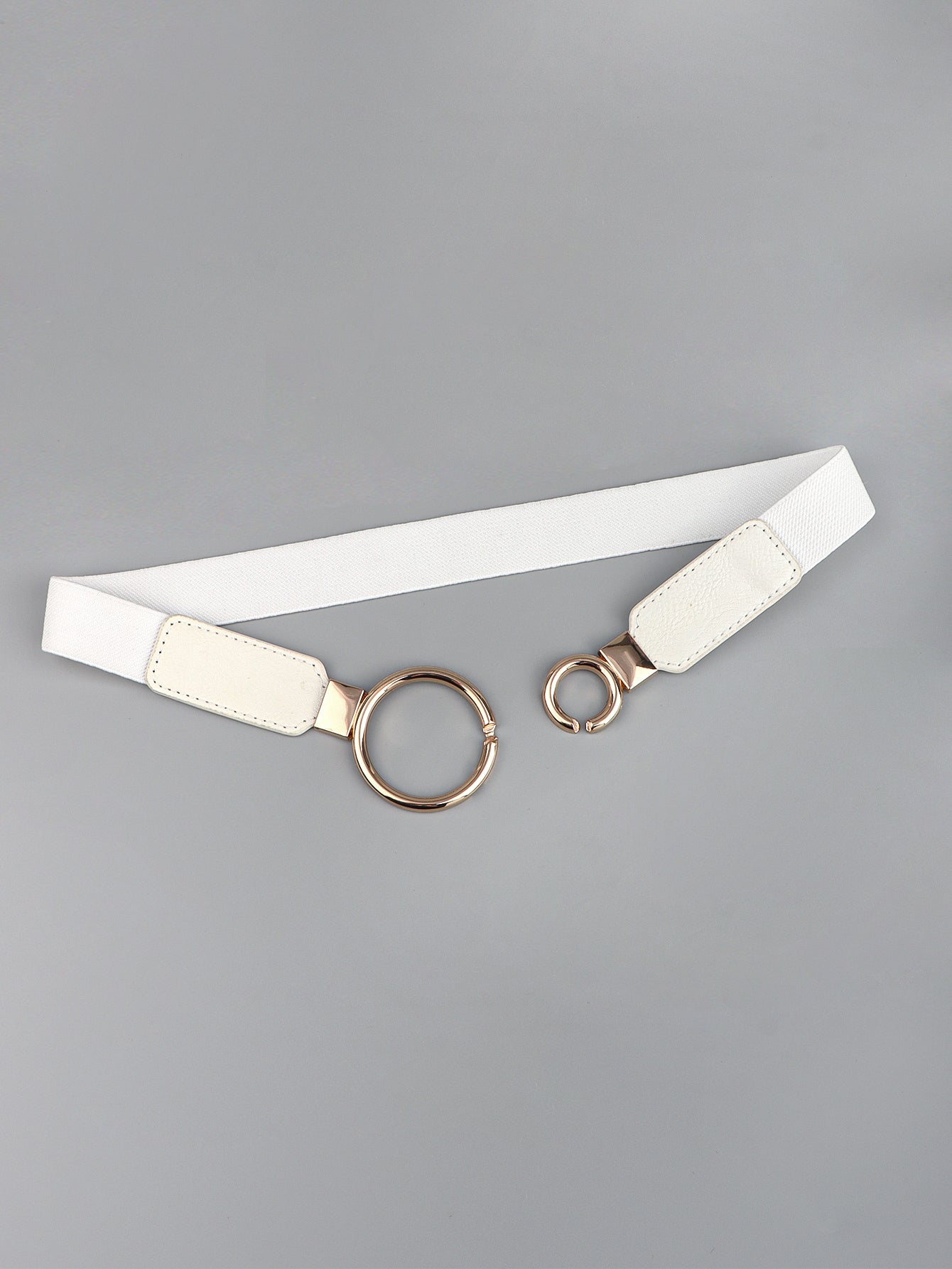 Double Ring Buckle Elastic PU Belt - Ryzela