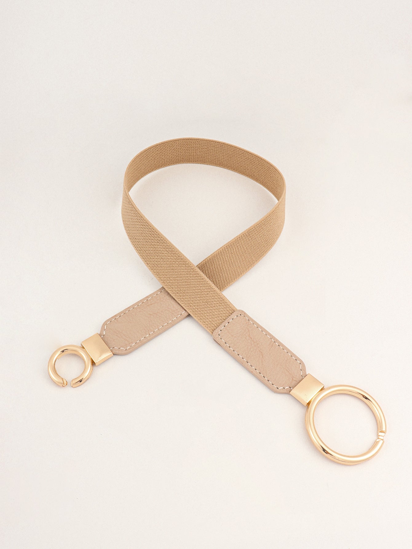 Double Ring Buckle Elastic PU Belt - Ryzela