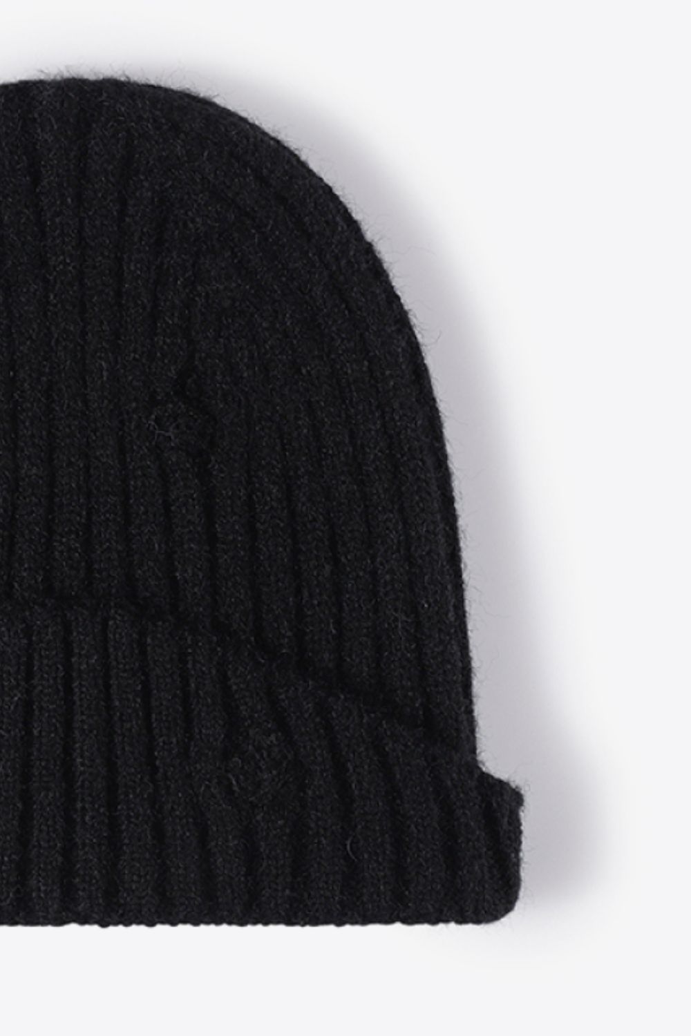 Distressed Rib-Knit Beanie - Ryzela