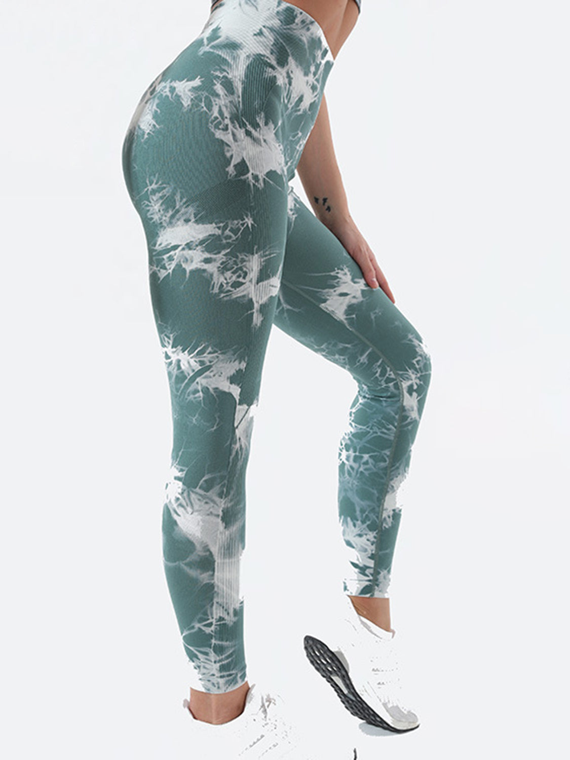 Tie-Dye High Waist Active Leggings - Ryzela