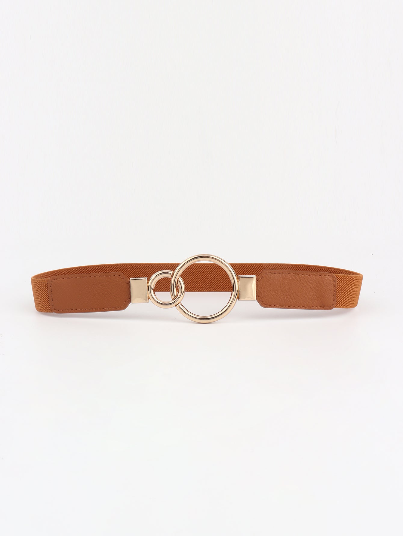 Double Ring Buckle Elastic PU Belt - Ryzela