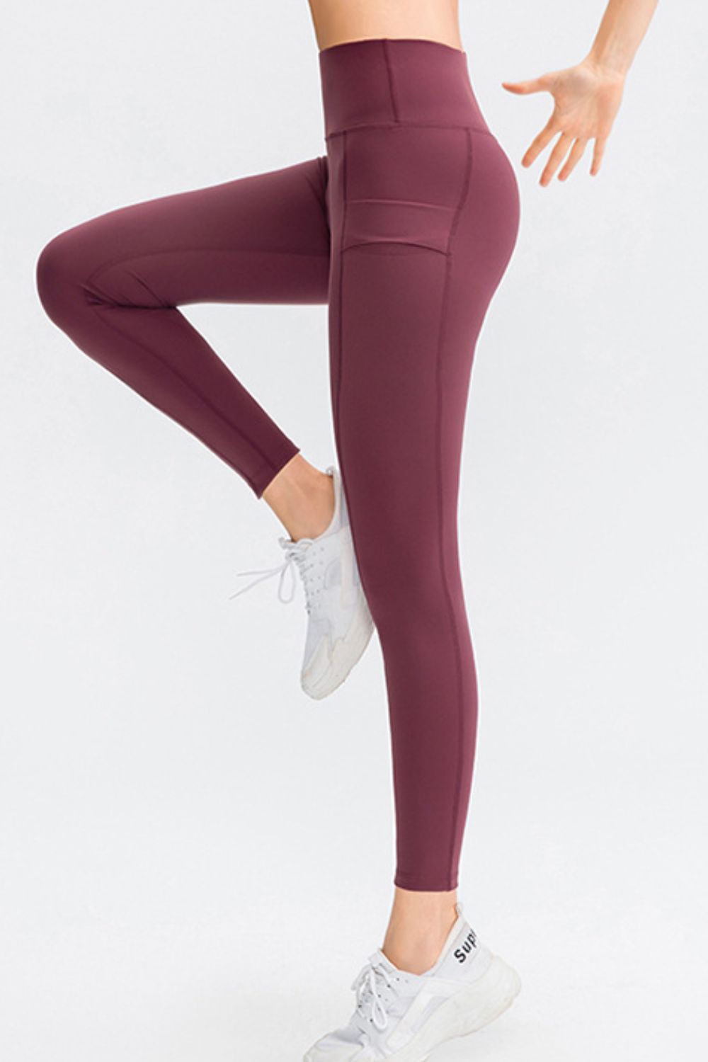 Wide Waistband Slim Fit Long Sports Pants with Pocket - Ryzela