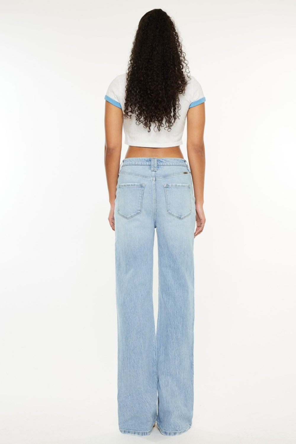 Kancan Distressed High Waist Straight Jeans - Ryzela