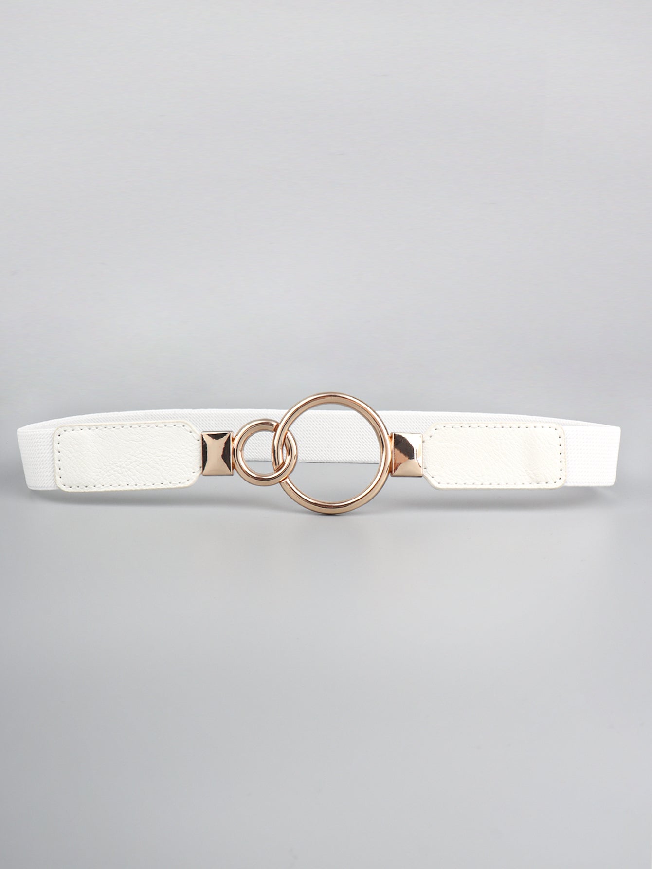 Double Ring Buckle Elastic PU Belt - Ryzela