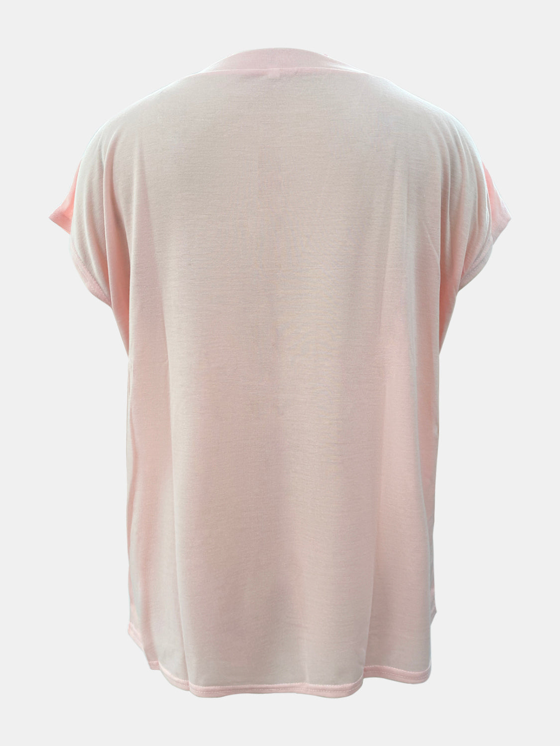 Full Size Round Neck Cap Sleeve T-Shirt - Ryzela