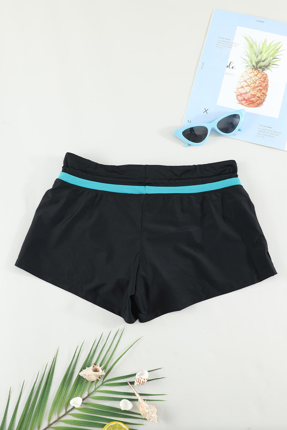 Full Size Drawstring Swim Shorts - Ryzela