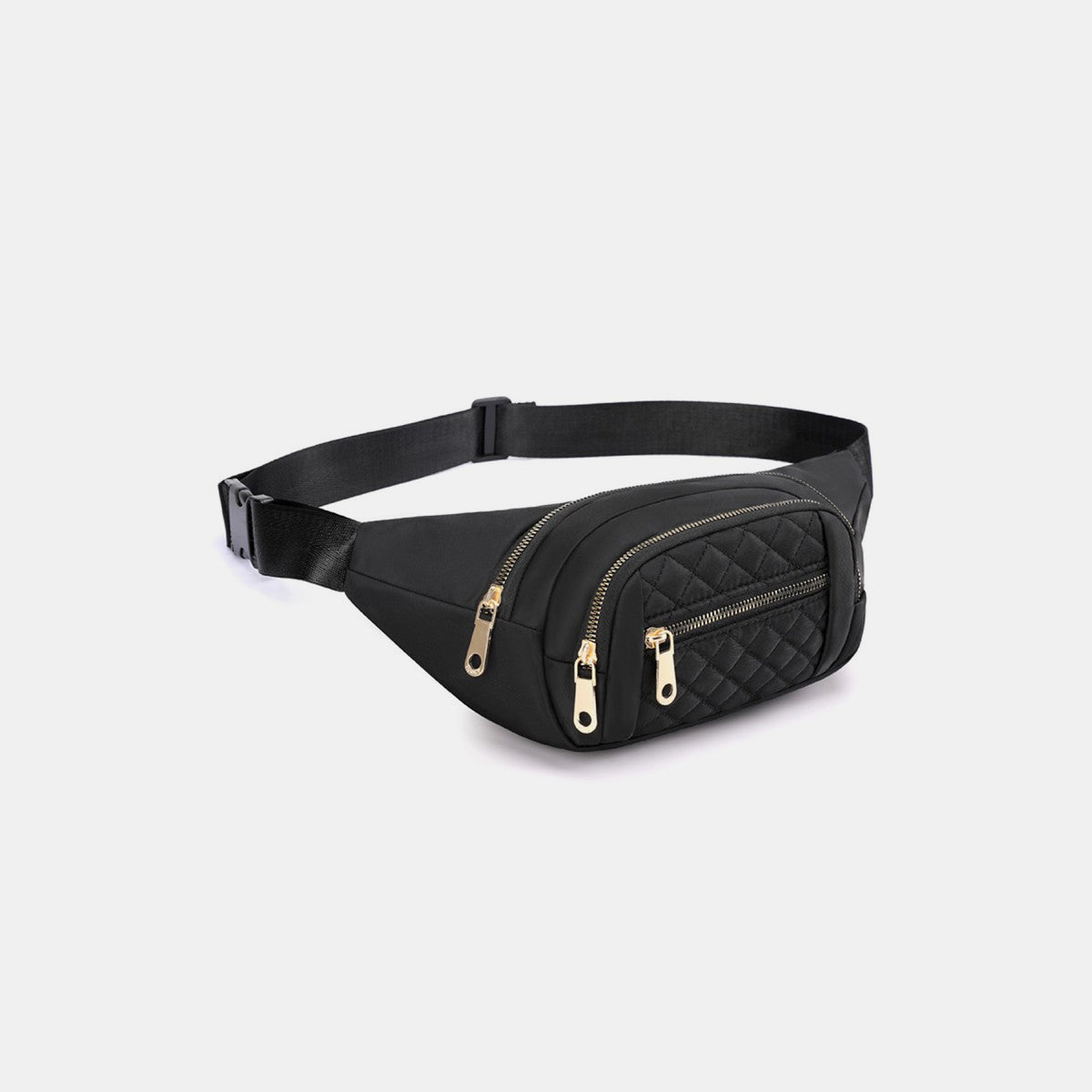 Zenana Quilted Multi Pocket Waist Belt Bag - Ryzela