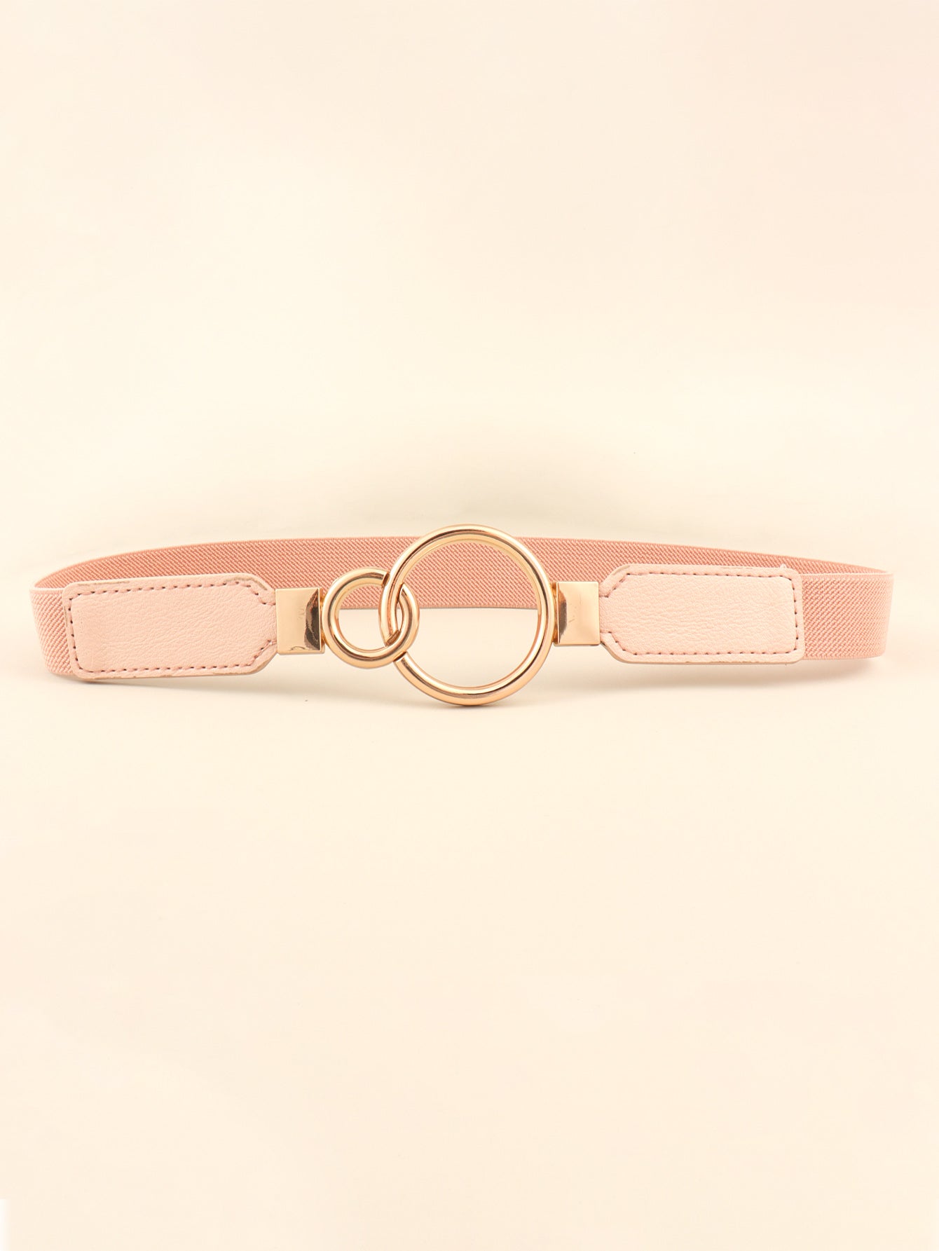 Double Ring Buckle Elastic PU Belt - Ryzela