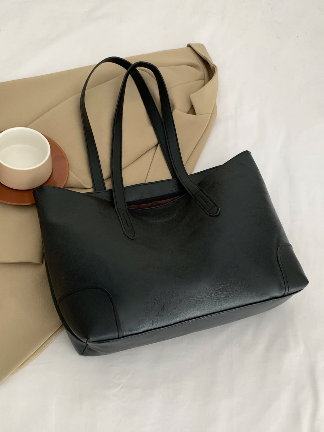 PU Leather Medium Tote Bag - Ryzela