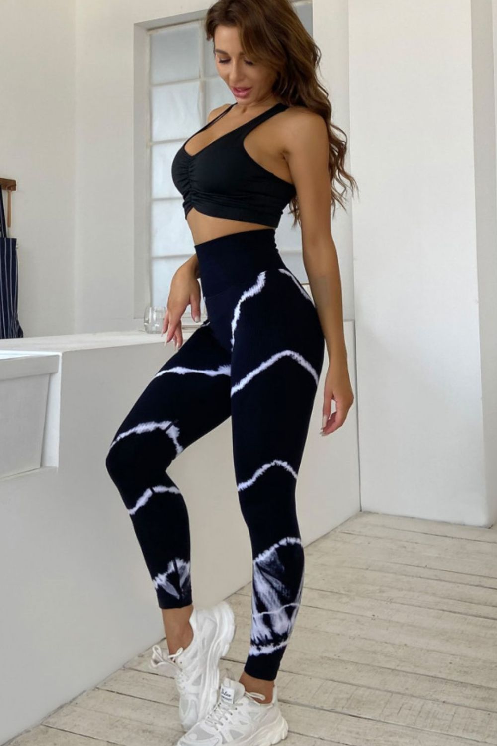 Slim Fit High Waist Long Active Pants - Ryzela