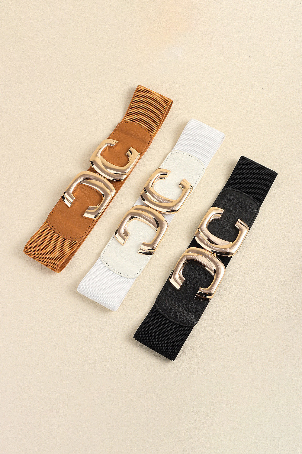 Zinc Alloy Buckle Elastic Wide Belt - Ryzela