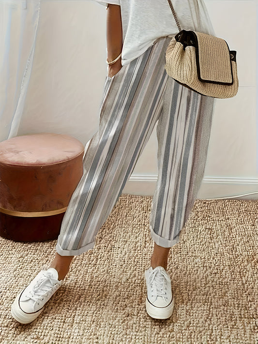 Striped Pants with Pockets - Ryzela