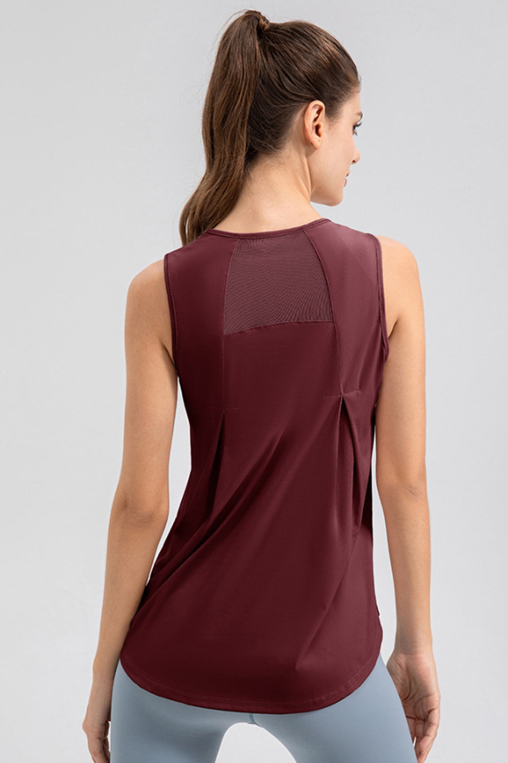 Round Neck Wide strap Active Tank - Ryzela