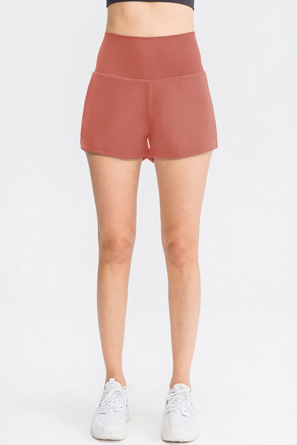 Wide Waistband Sports Shorts with Pockets - Ryzela