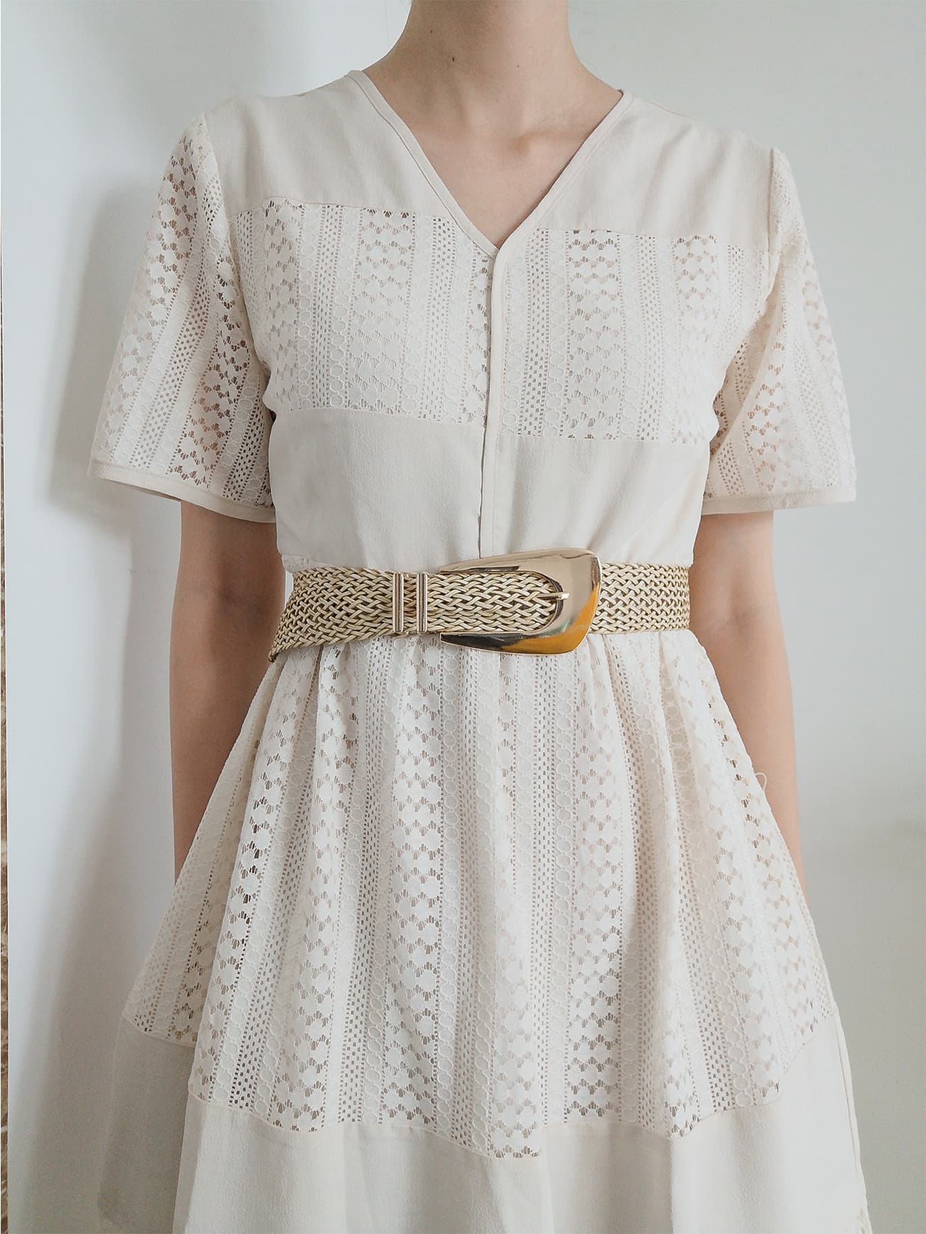 Irregular Buckle Braid Belt - Ryzela