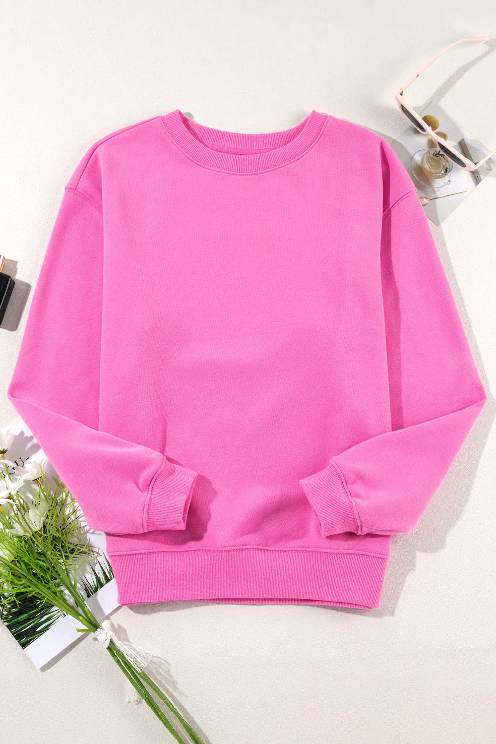 Round Neck Long Sleeve Sweatshirt - Ryzela