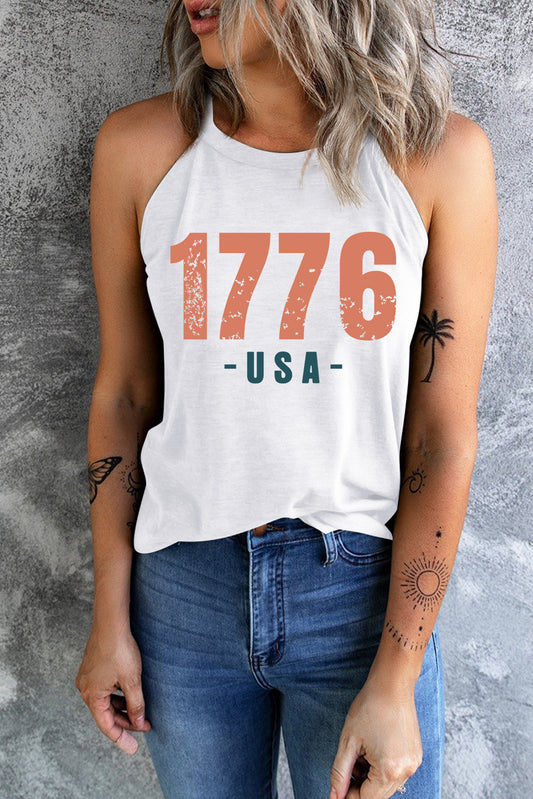 1776 USA Round Neck Tank - Ryzela