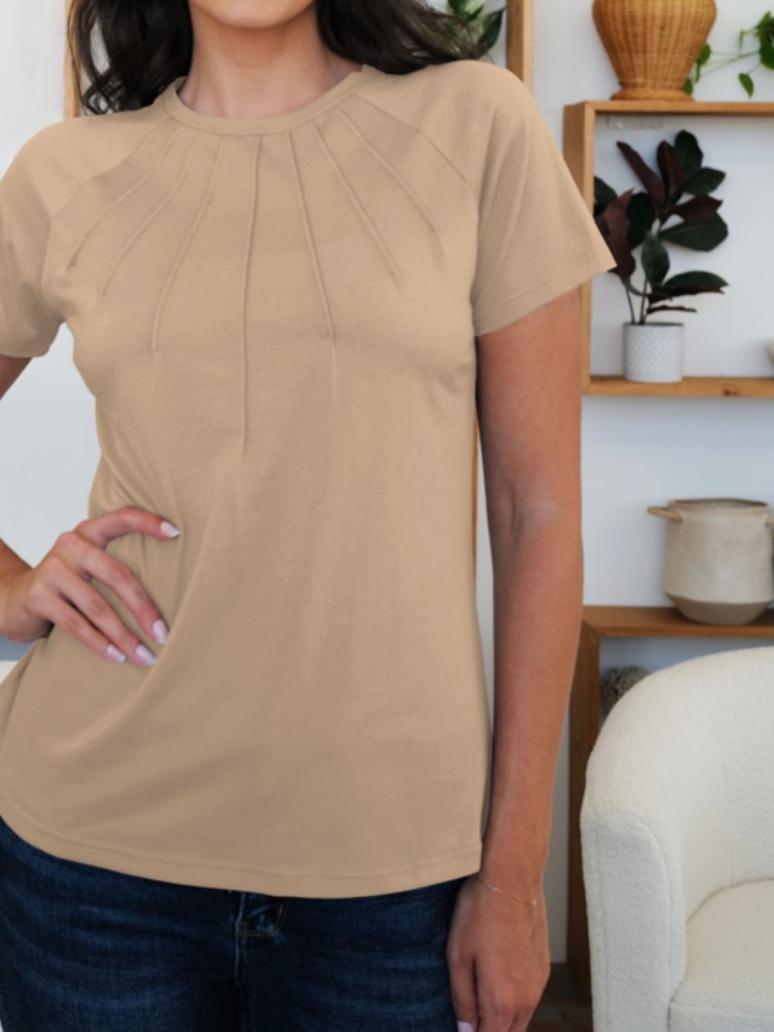 Round Neck Short Sleeve T-Shirt - Ryzela