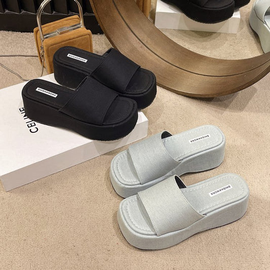 Open Front Platform Sandals - Ryzela