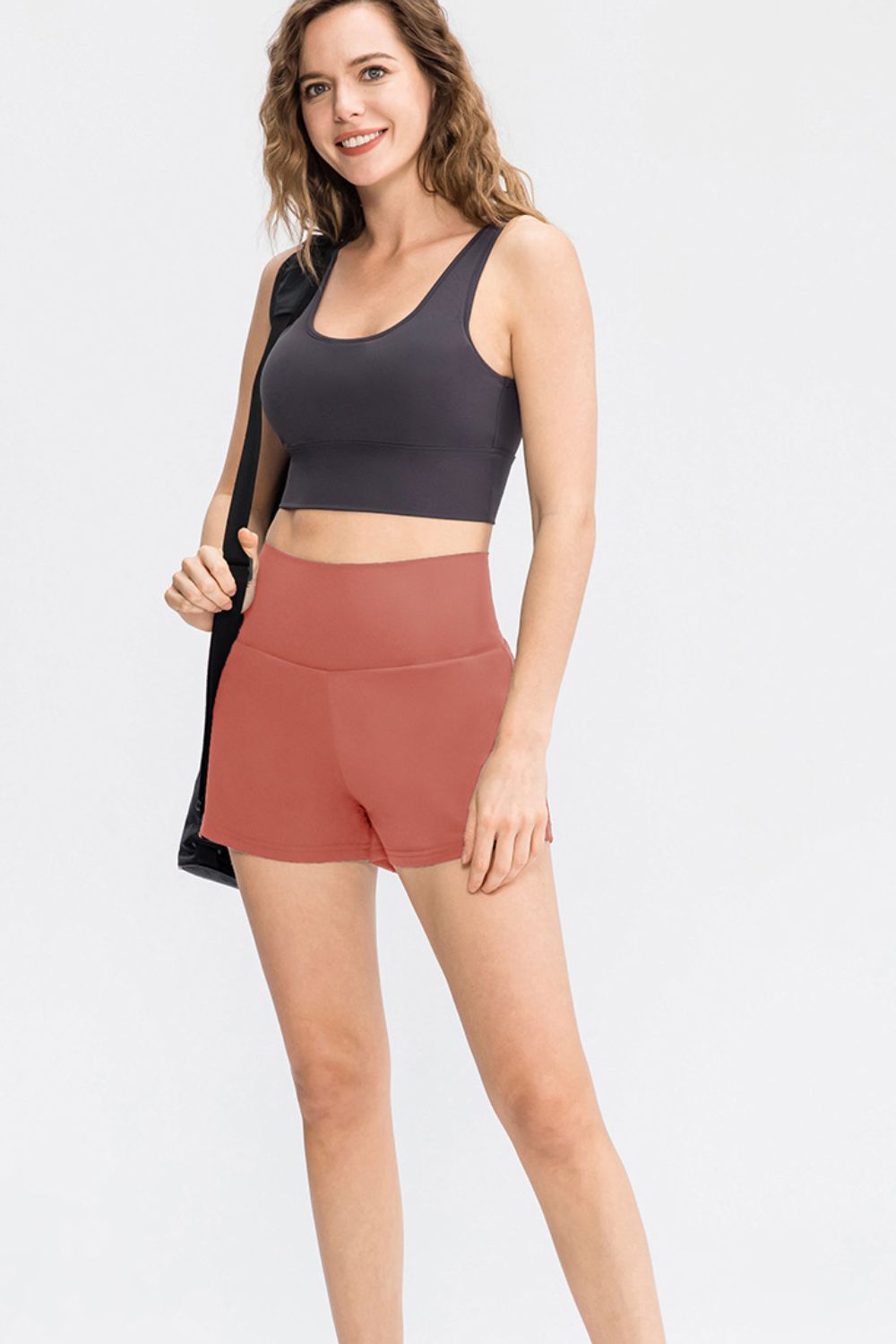 Wide Waistband Sports Shorts with Pockets - Ryzela