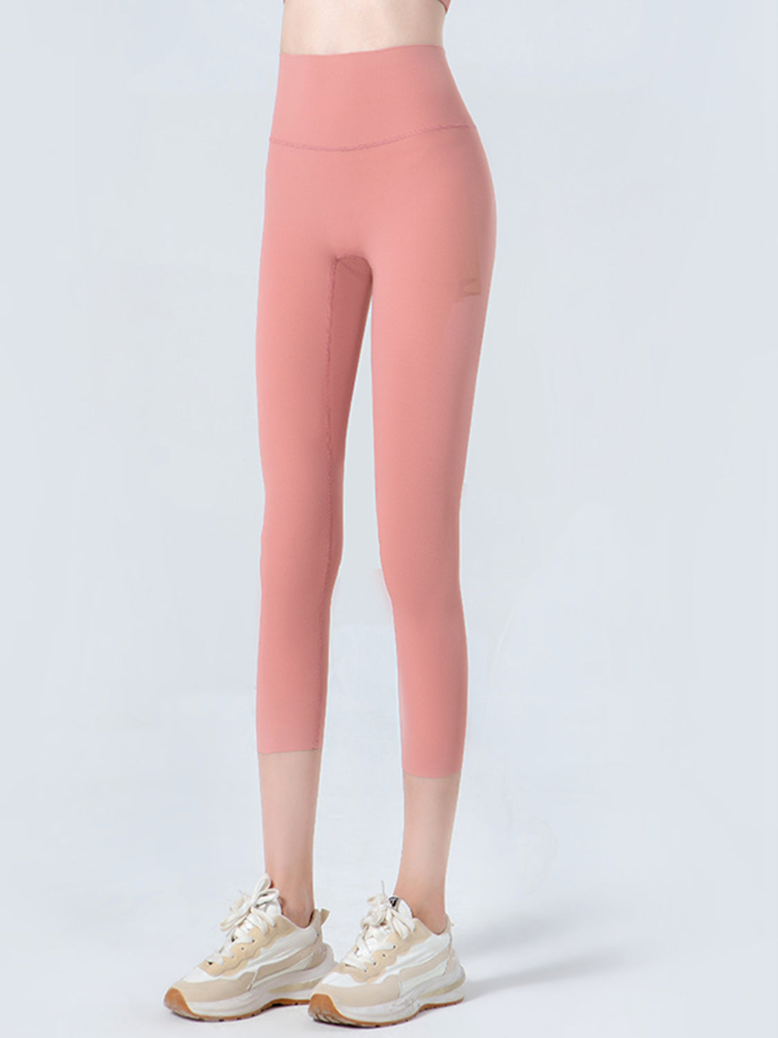 Wide Waistband Cropped Sports Leggings - Ryzela