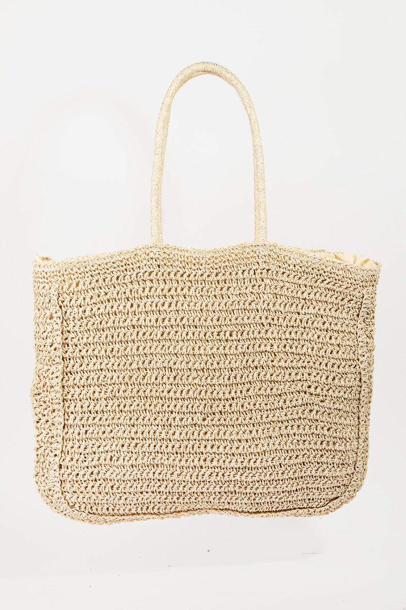 Fame Flower Braided Tote Bag - Ryzela