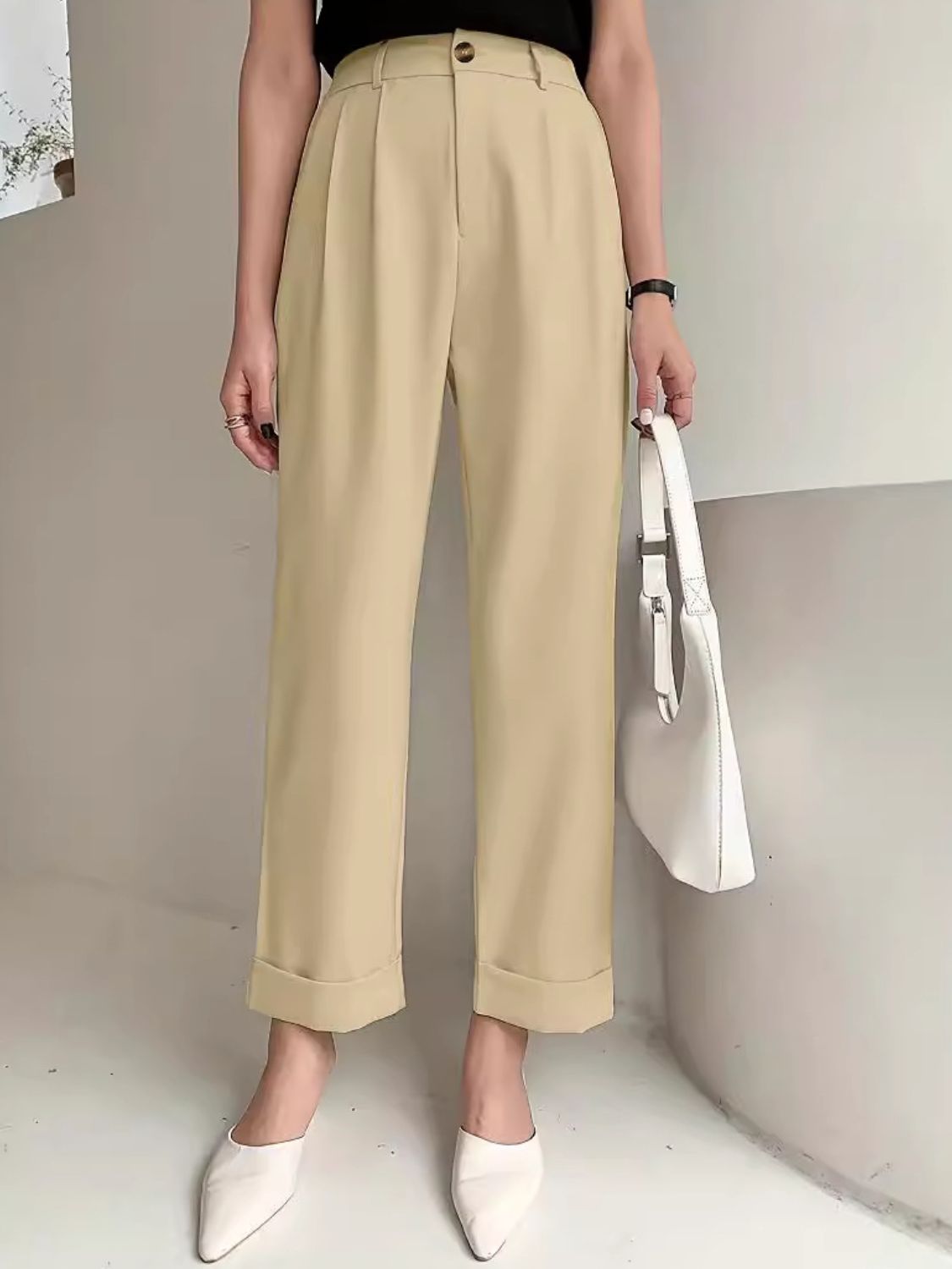 Full Size High Waist Pants - Ryzela