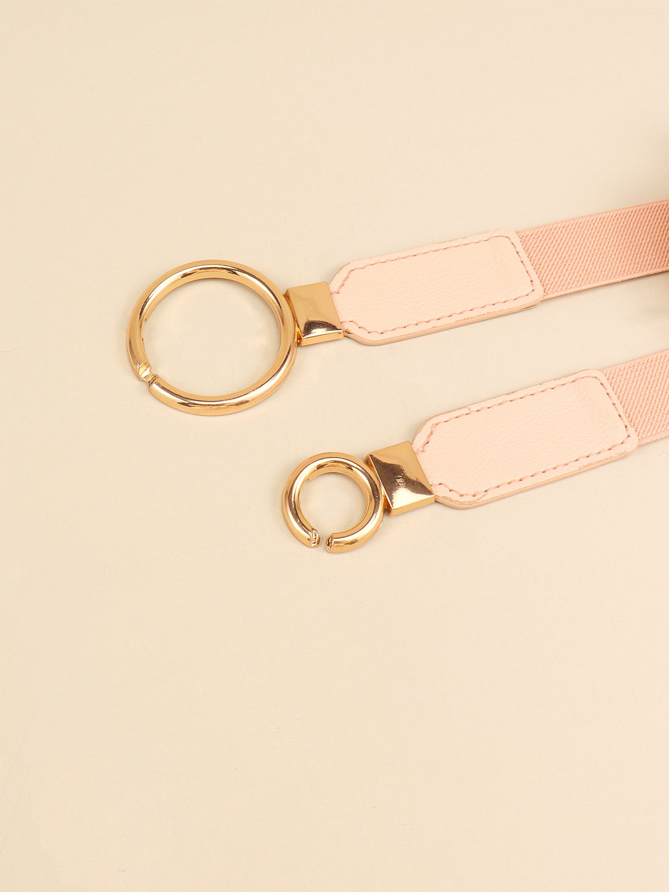 Double Ring Buckle Elastic PU Belt - Ryzela