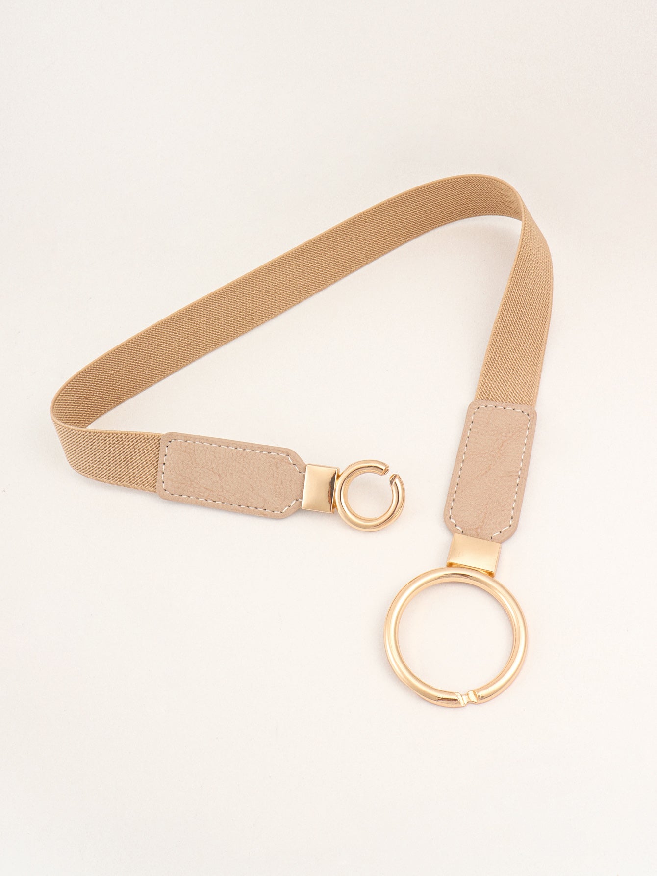 Double Ring Buckle Elastic PU Belt - Ryzela