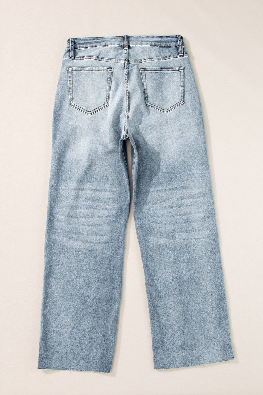High Waist Straight Jeans with Pockets - Ryzela