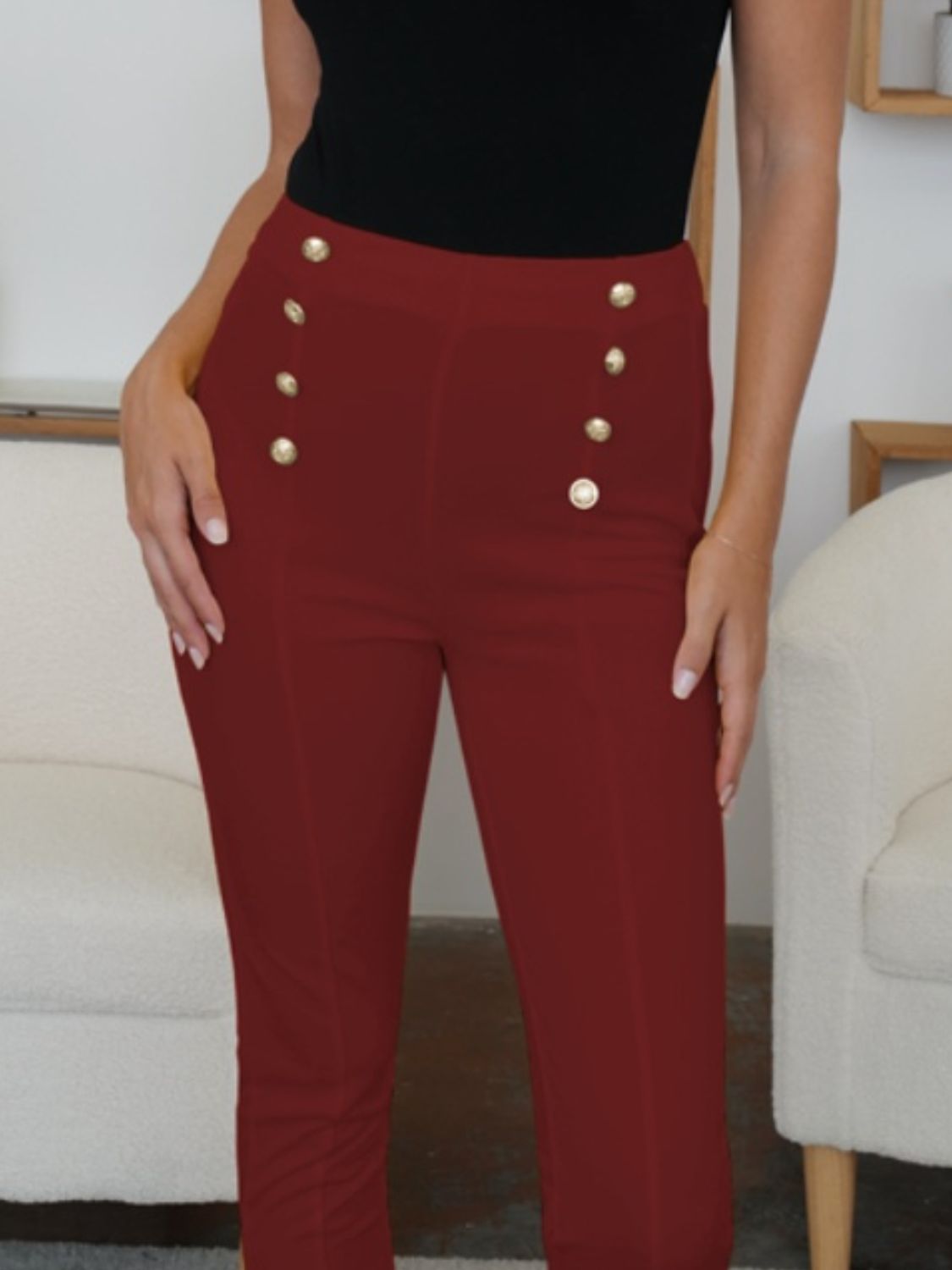 High Waist Skinny Pants - Ryzela