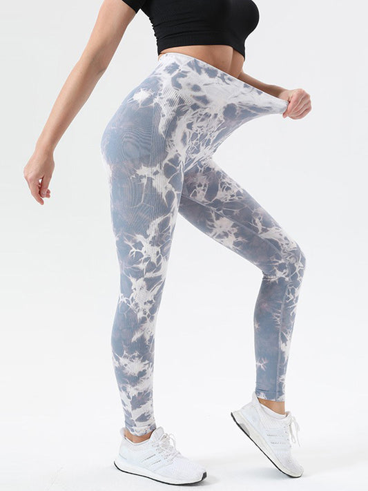 Tie-Dye High Waist Active Leggings - Ryzela