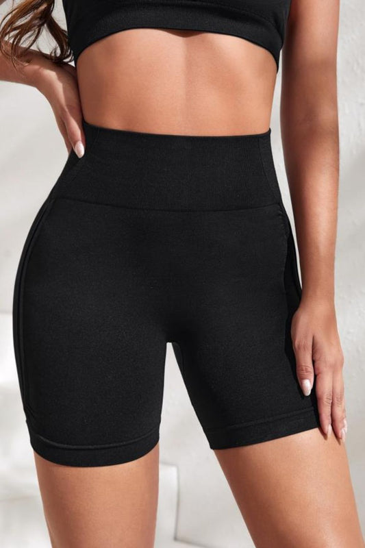 Slim Fit High Waistband Active Shorts - Ryzela